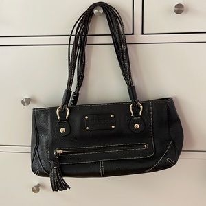 Kate Spade black leather shoulder bag